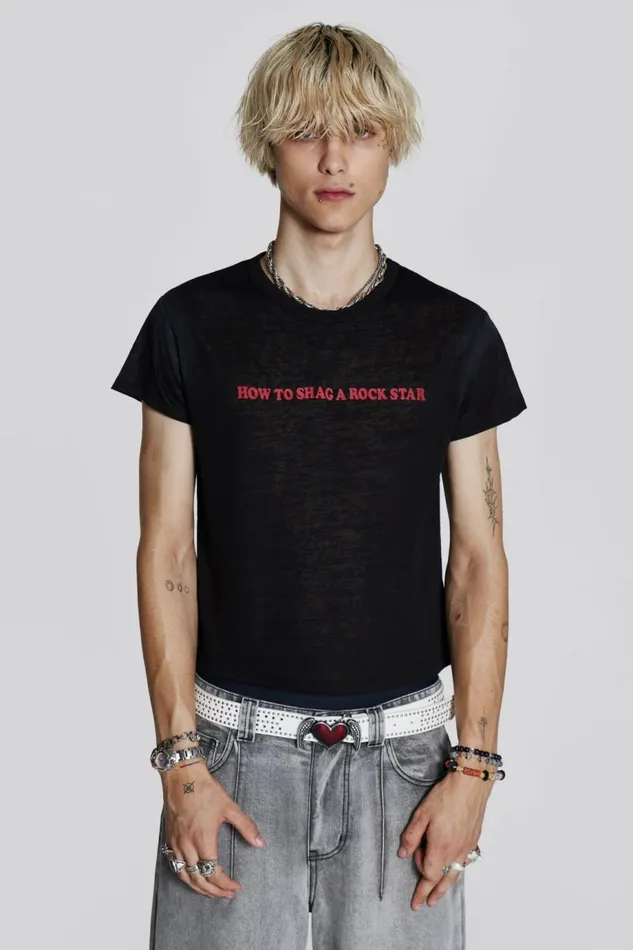 Men Rockstar Tee Black Jaded London TShirts