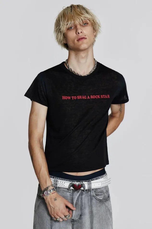 Men Rockstar Tee Black Jaded London TShirts
