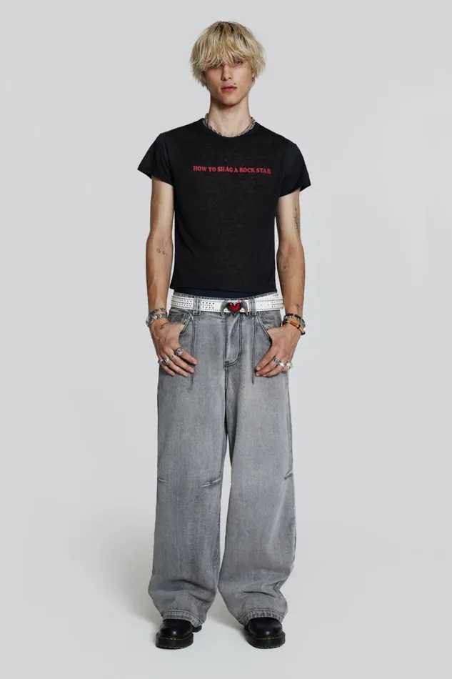 Men Rockstar Tee Black Jaded London TShirts