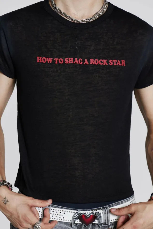 Men Rockstar Tee Black Jaded London TShirts