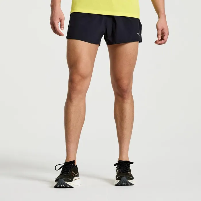 Men Saucony Bottoms Outpace 25034 Split Short Black