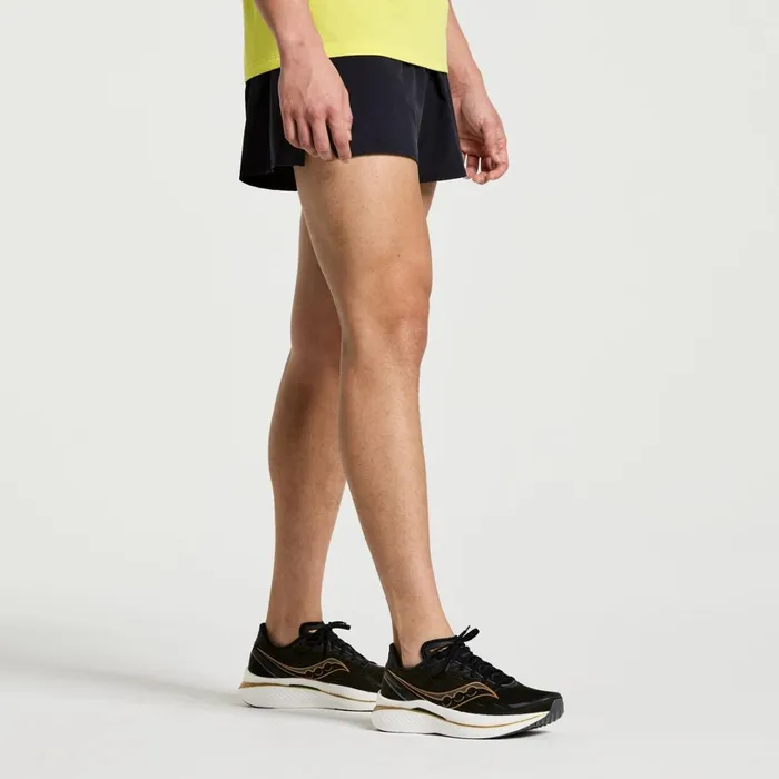 Men Saucony Bottoms Outpace 25034 Split Short Black