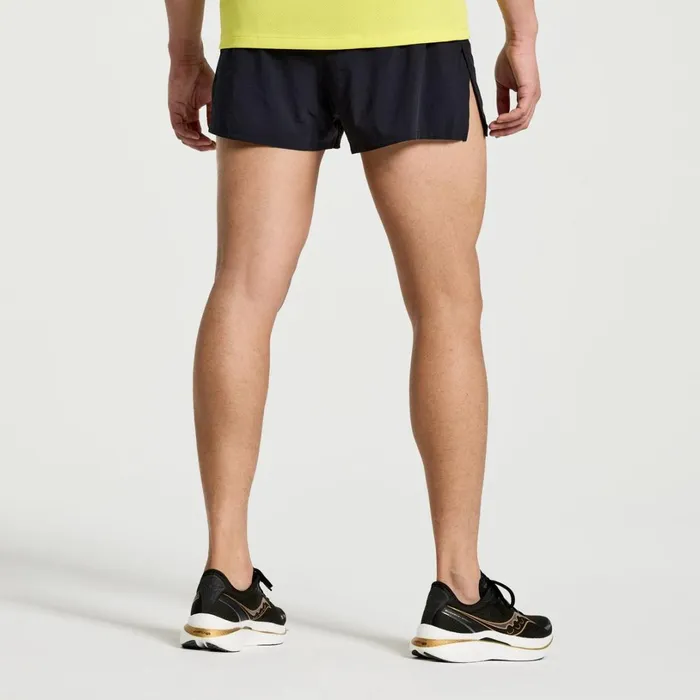 Men Saucony Bottoms Outpace 25034 Split Short Black