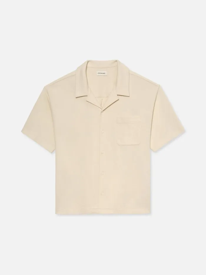 Men Shirts FRAME Duo Fold Relaxed Shirt 8212 White Sand