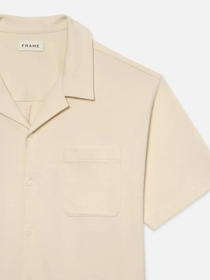 Men Shirts FRAME Duo Fold Relaxed Shirt 8212 White Sand Men Shirts FRAME Duo Fold Relaxed Shirt 8212 White Sand