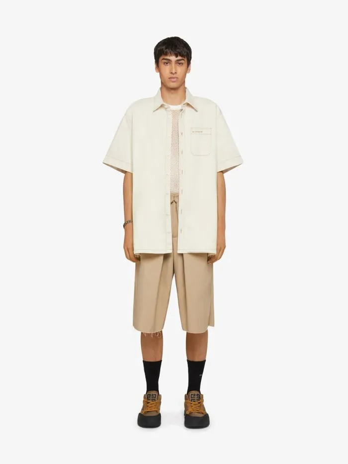 Men Shirts Givenchy Shirt In Denim Rtd Greige