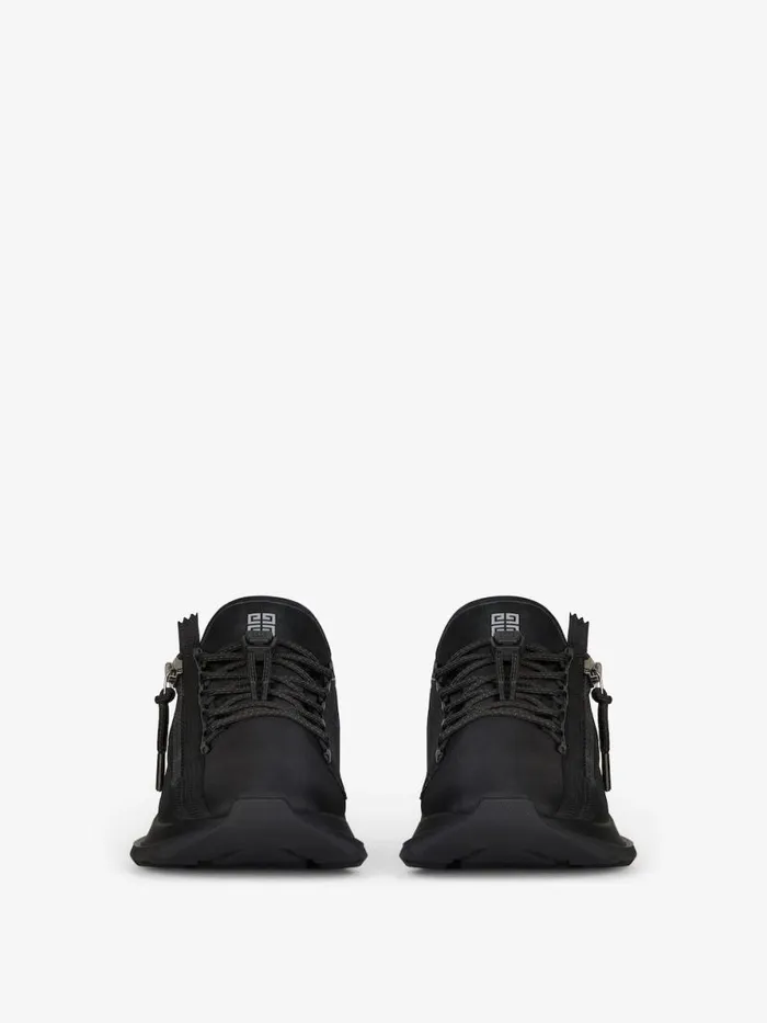 Men Sneakers Givenchy Spectre Runner Sneakers In Synthetic Fiber With Zip Black