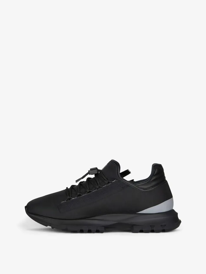 Men Sneakers Givenchy Spectre Runner Sneakers In Synthetic Fiber With Zip Black