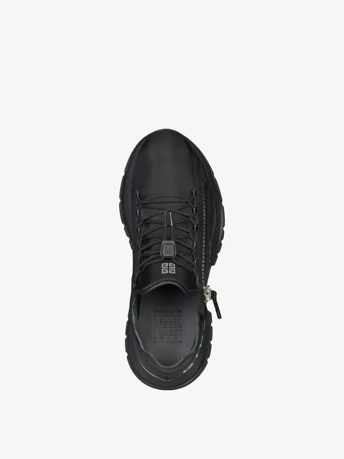 Men Sneakers Givenchy Spectre Runner Sneakers In Synthetic Fiber With Zip Black