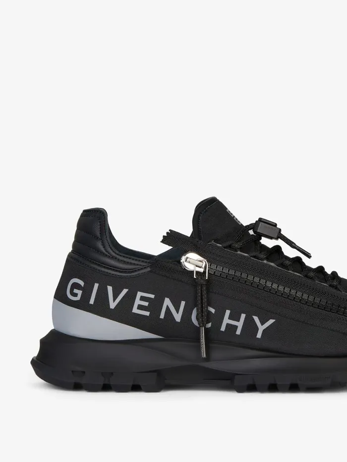 Men Sneakers Givenchy Spectre Runner Sneakers In Synthetic Fiber With Zip Black