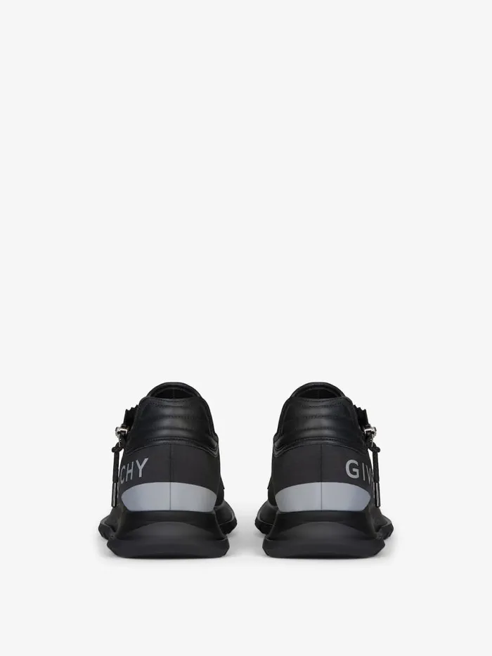 Men Sneakers Givenchy Spectre Runner Sneakers In Synthetic Fiber With Zip Black