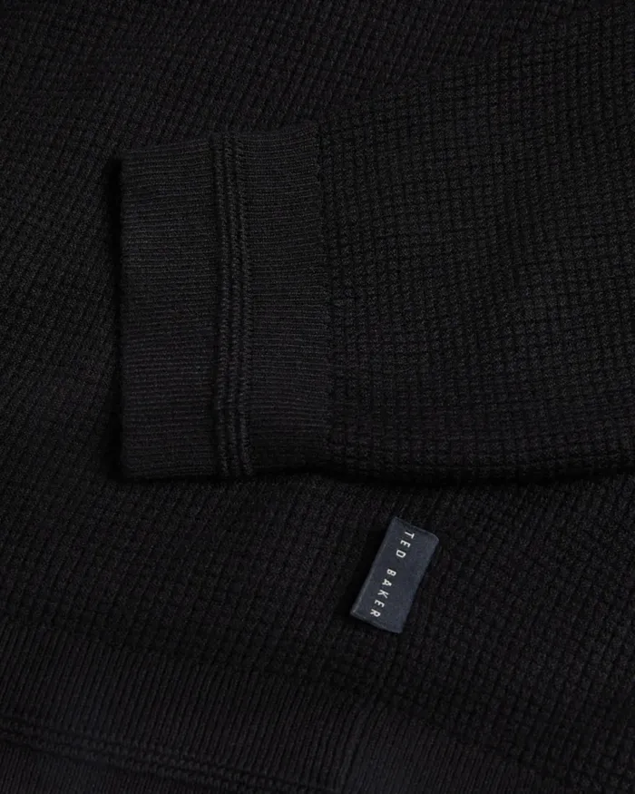 Men STAYLAY 8211 Textured Crew Neck Jumper Black Ted Baker Jumpers and Knitwear Men STAYLAY 8211 Textured Crew Neck Jumper Black Ted Baker Jumpers and Knitwear