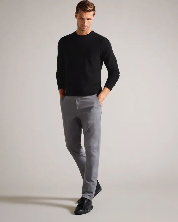 Men STAYLAY 8211 Textured Crew Neck Jumper Black Ted Baker Jumpers and Knitwear Men STAYLAY 8211 Textured Crew Neck Jumper Black Ted Baker Jumpers and Knitwear