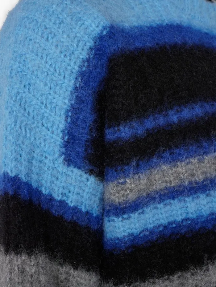 Men Sweaters and Hoodies FRAME Alpaca Sweater 8212 Sky Blue Multi