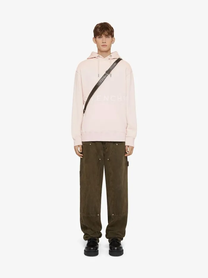 Men Sweatshirts and Hoodies Givenchy GIVENCHY 4G Slim Fit Hoodie In Fleece Nude Pink