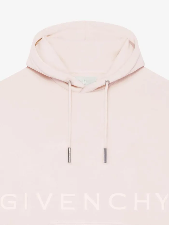 Men Sweatshirts and Hoodies Givenchy GIVENCHY 4G Slim Fit Hoodie In Fleece Nude Pink