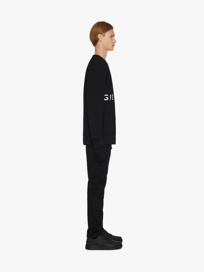 Men Sweatshirts and Hoodies Givenchy GIVENCHY 4G Slim Fit Sweatshirt In Fleece Black