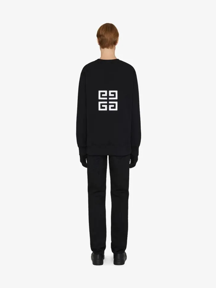 Men Sweatshirts and Hoodies Givenchy GIVENCHY 4G Slim Fit Sweatshirt In Fleece Black