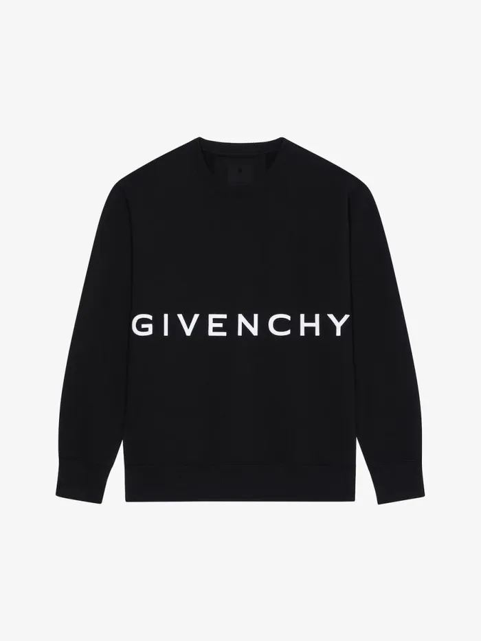 Men Sweatshirts and Hoodies Givenchy GIVENCHY 4G Slim Fit Sweatshirt In Fleece Black