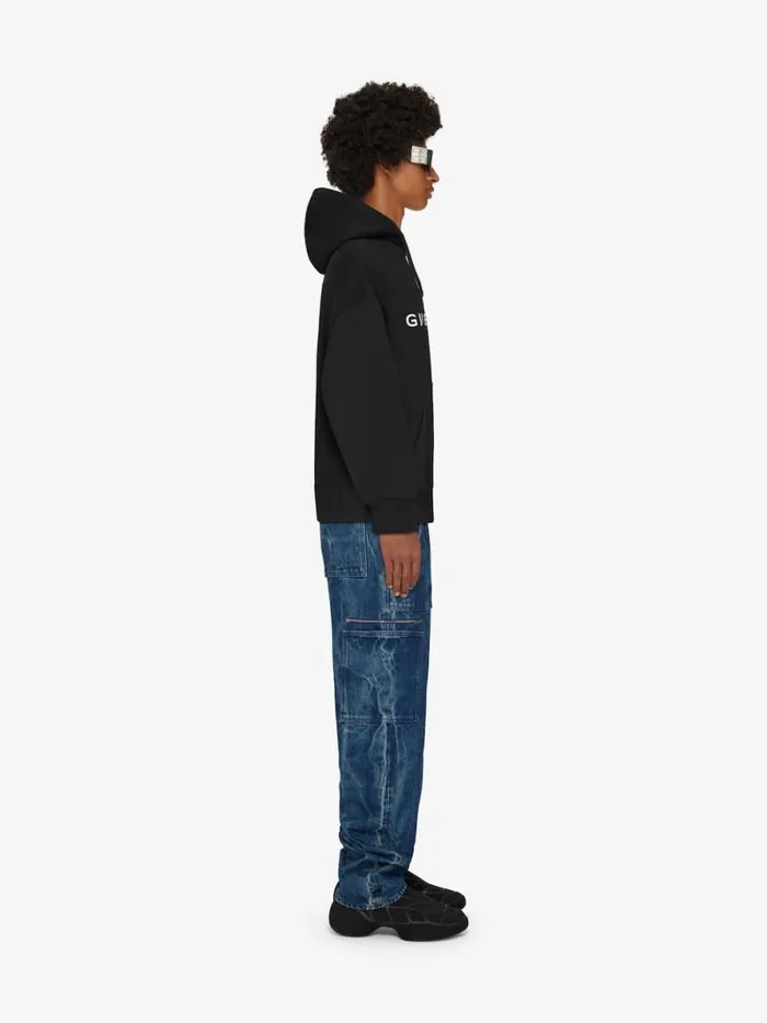 Men Sweatshirts and Hoodies Givenchy GIVENCHY Archetype Slim Fit Hoodie In Fleece Black