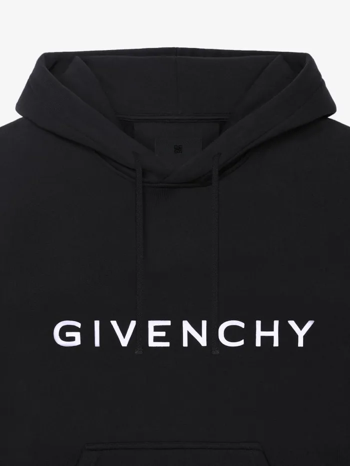 Men Sweatshirts and Hoodies Givenchy GIVENCHY Archetype Slim Fit Hoodie In Fleece Black