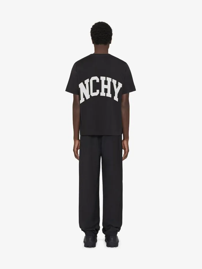 Men TShirts Givenchy GIVENCHY College Boxy Fit Tshirt In Cotton Black