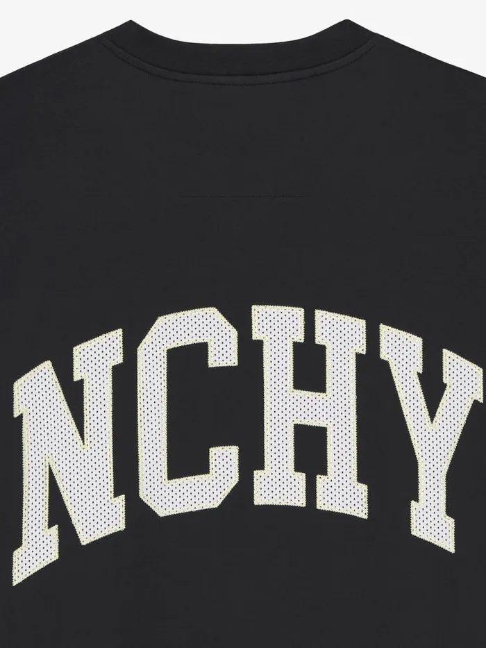Men TShirts Givenchy GIVENCHY College Boxy Fit Tshirt In Cotton Black