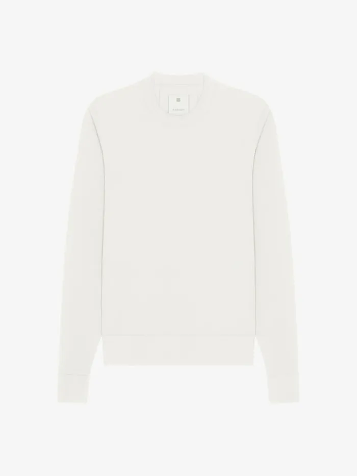 Men TShirts Givenchy Sweater In Cotton And Silk Ivory