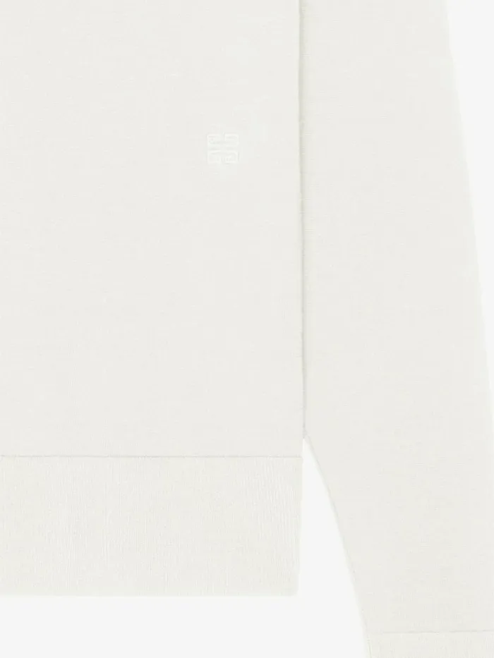 Men TShirts Givenchy Sweater In Cotton And Silk Ivory