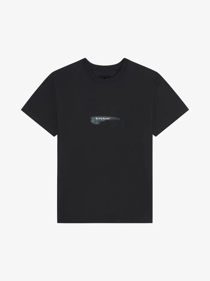 Men TShirts Givenchy Tshirt In Cotton GIVENCHY Wings Black