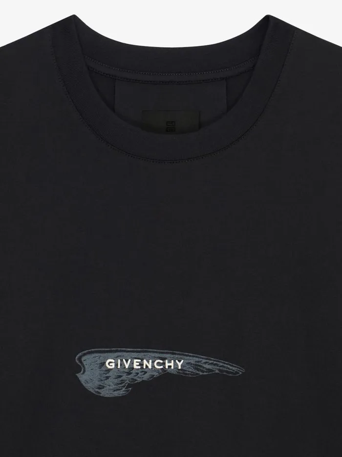 Men TShirts Givenchy Tshirt In Cotton GIVENCHY Wings Black