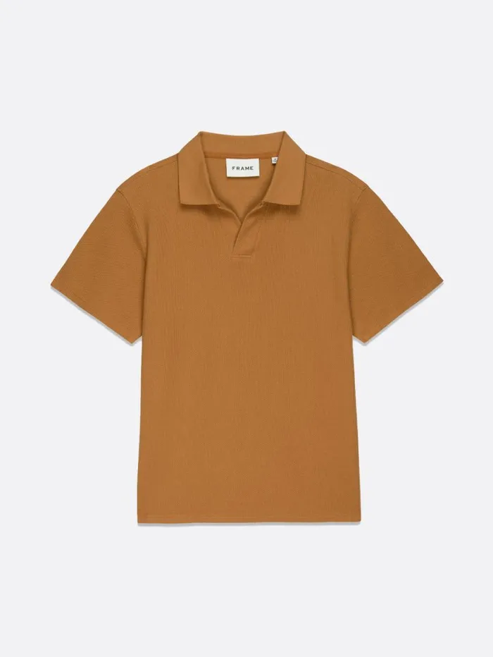 Men Tees FRAME Jacquard Polo 8212 Rust