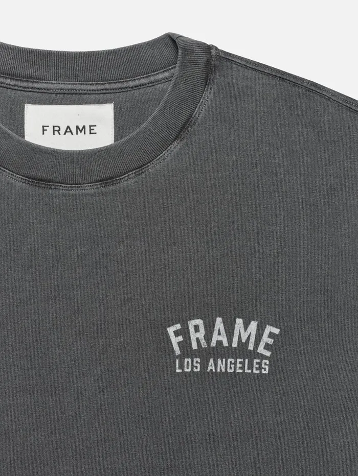 Men Tees FRAME Vintage Print Long Sleeve Tee 8212 Washed Charcoal Men Tees FRAME Vintage Print Long Sleeve Tee 8212 Washed Charcoal