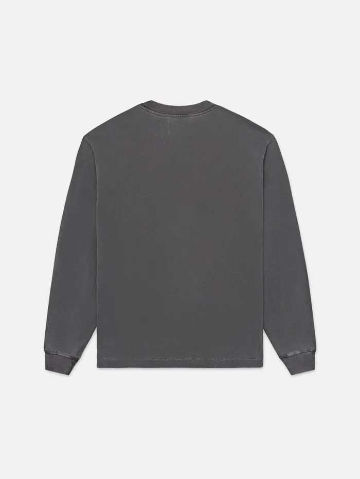 Men Tees FRAME Vintage Print Long Sleeve Tee 8212 Washed Charcoal Men Tees FRAME Vintage Print Long Sleeve Tee 8212 Washed Charcoal