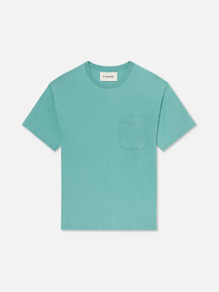 Men Tees FRAME Vintage Tee 8212 Aqua Blue