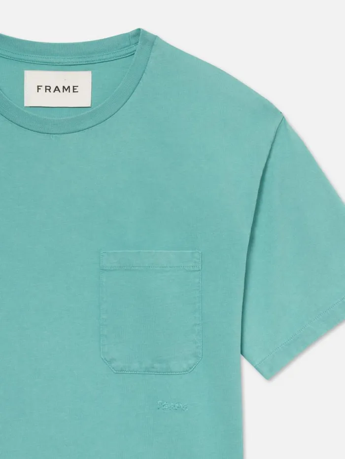 Men Tees FRAME Vintage Tee 8212 Aqua Blue