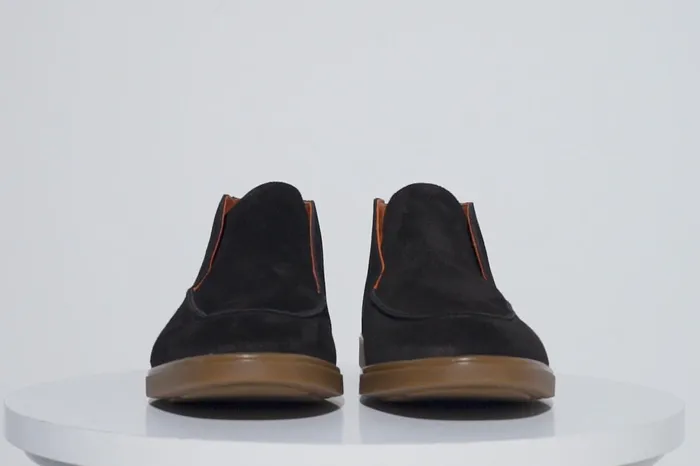 Men The Belek Black Open Walk Suede Leather Boot Vinci Leather Boots