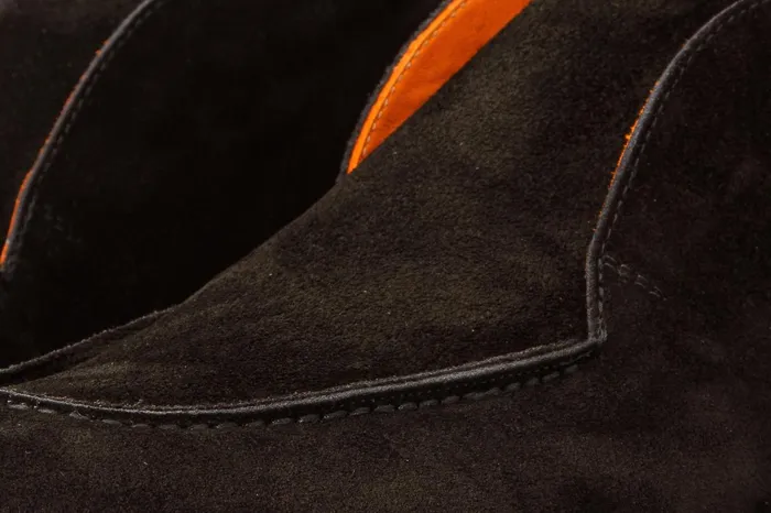 Men The Belek Black Open Walk Suede Leather Boot Vinci Leather Boots