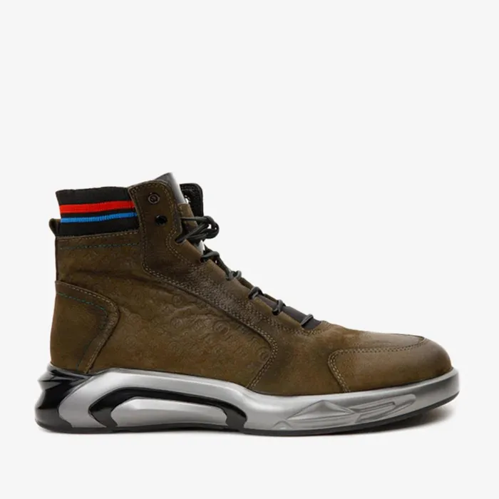Men The Caracas Green Suede Leather Casual Boot Vinci Leather Boots