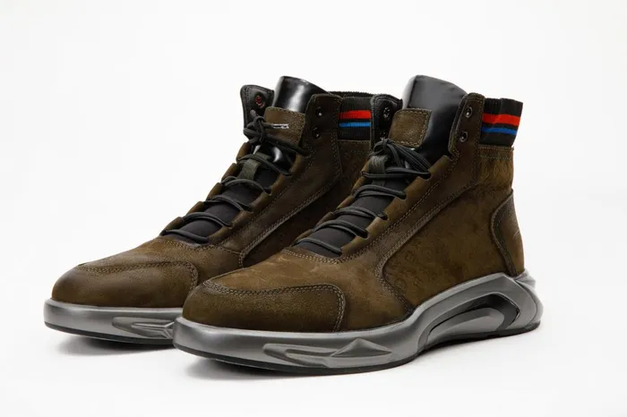 Men The Caracas Green Suede Leather Casual Boot Vinci Leather Boots