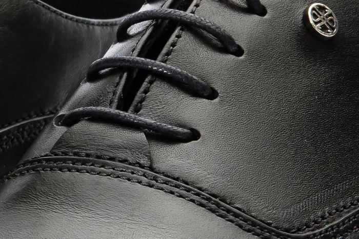 Men The Gambaha Black Leather Quarter Brogue Cap Toe Oxford Shoe Vinci Leather Dress Shoes