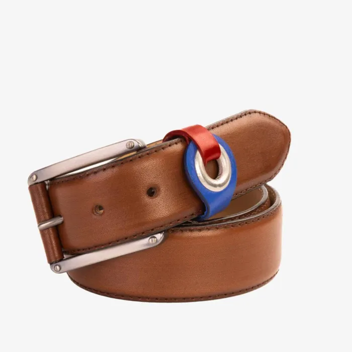 Men The Jackie Tan Leather Belt Vinci Leather Dress Shoes
