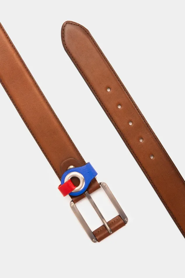 Men The Jackie Tan Leather Belt Vinci Leather Dress Shoes
