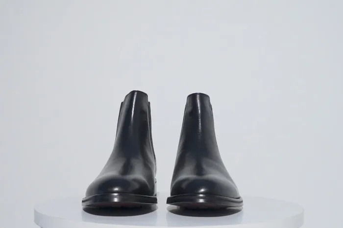 Men The Manby Black Leather Chelsea Boot Vinci Leather Boots