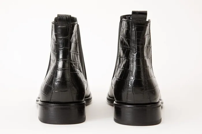 Men The Manby Black Leather Chelsea Boot Vinci Leather Boots