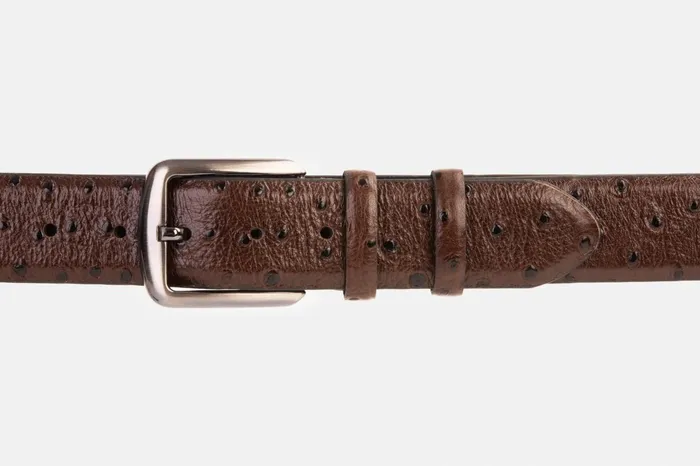 Men The Monterrey Brown Leather Belt Vinci Leather Leather Belts