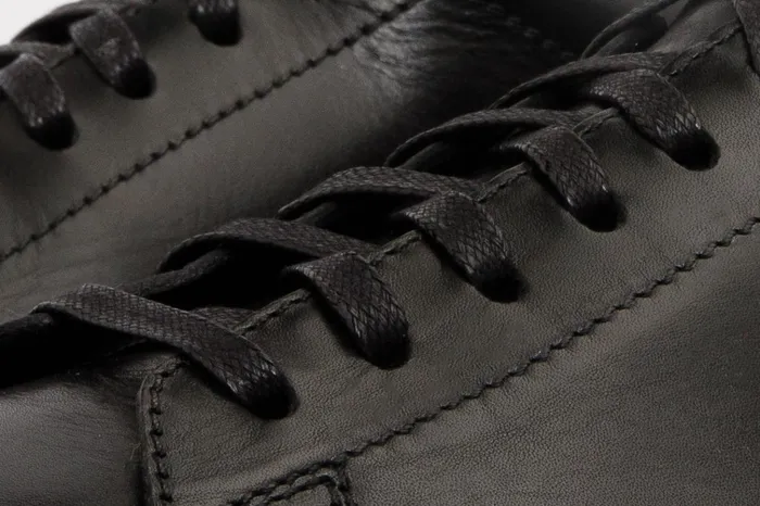 Men The Noble Black Leather Sneaker Vinci Leather Sneakers