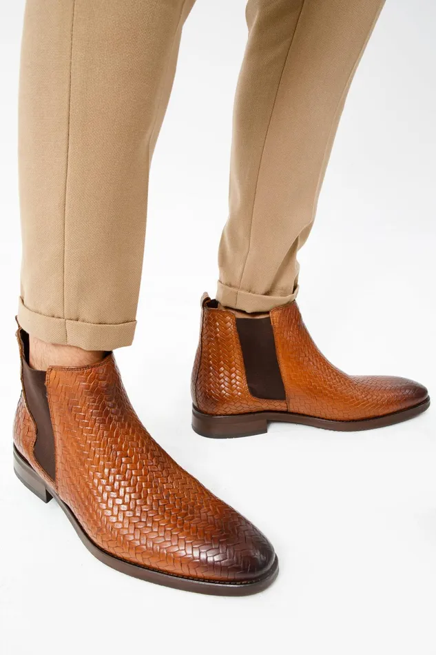 Men The Oslo Tan Leather Chelsea Boot Vinci Leather Boots