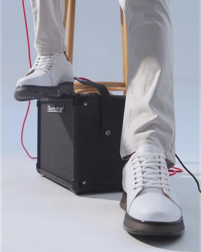 Men The Peklin White Leather Sneaker Vinci Leather Sneakers