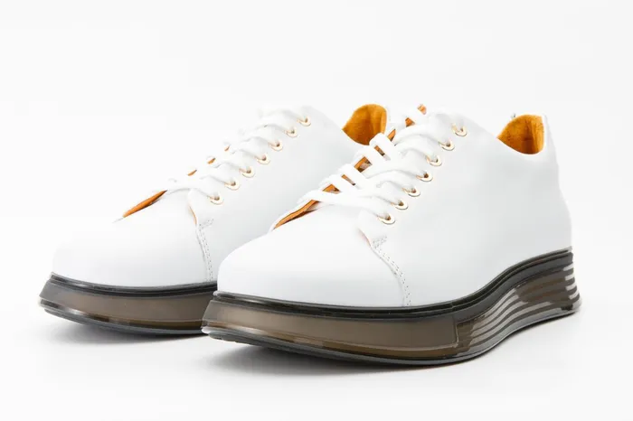 Men The Peklin White Leather Sneaker Vinci Leather Sneakers